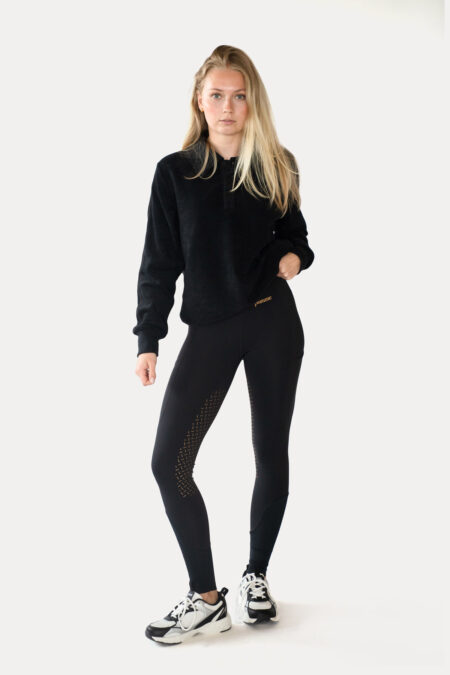 Pomme Millie Reitleggings mit Strasssteinen, Schwarz