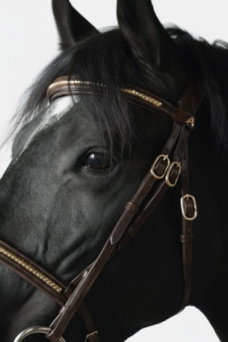 Amiko Stirnband mit geradem Clincher-Verschluss, Havannabraun