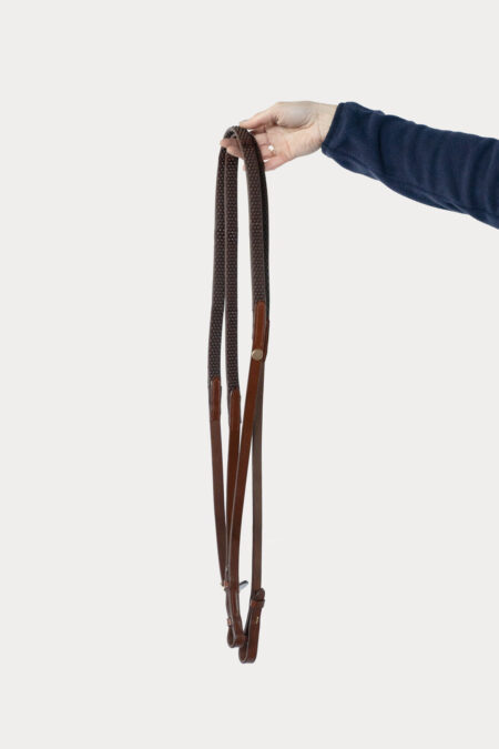 Amiko Soft Grip Rubber Reins, Cognac