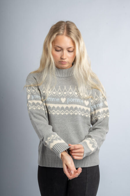 Pomme Kiara Strickpullover, grau