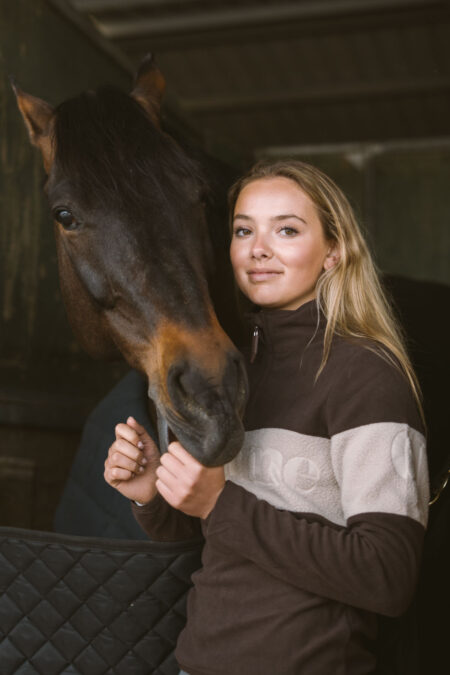 Pomme Alix Chocolate Brown/Kamel, Fleece