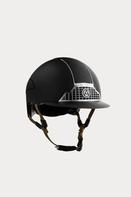 Amiko Helm Matte Klassieke Vizier, Zwart/Nude Banden