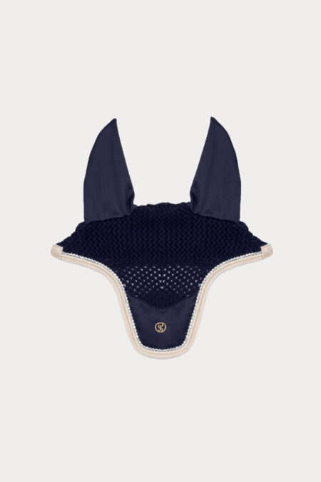 PS of Sweden, Ohrenhaube Vintage Monogramm, Marineblau