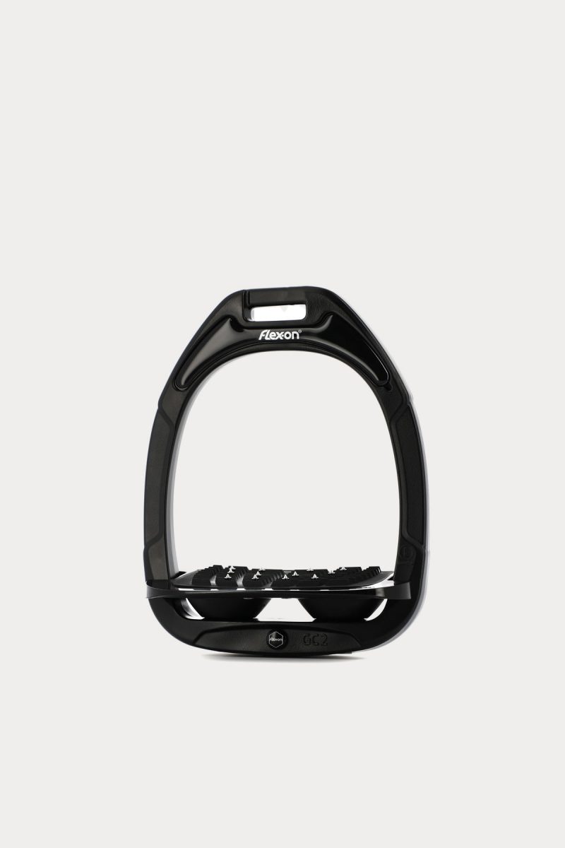 Flex-On, Stirrup Green Composite Inclined Ultra-Grip, Black/ Black