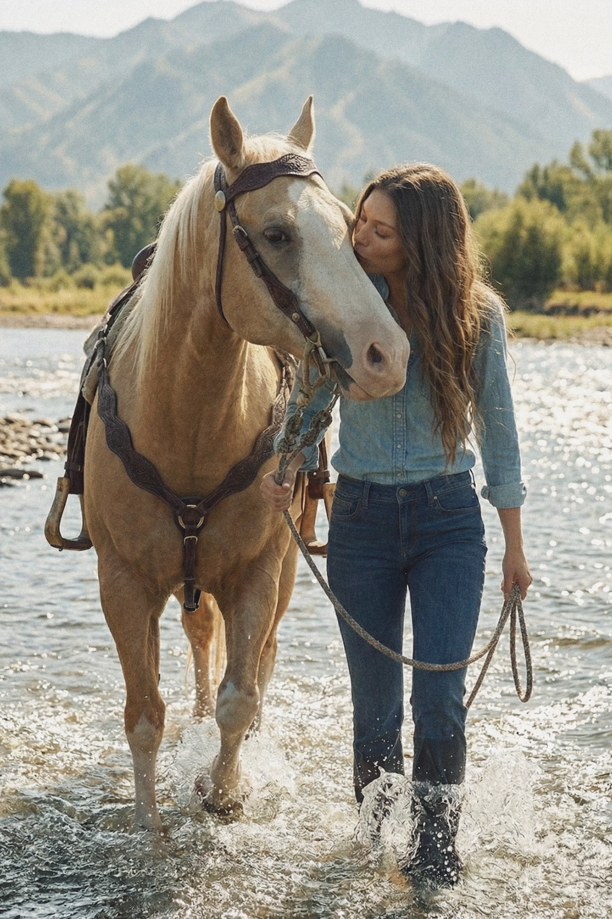 Navaros, Western Breast collar, Havana Brown