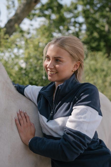 Pomme Alix Navy Weiß, Fleece