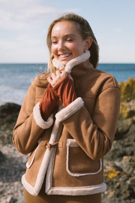 Pomme, Indra Shirling Jacke, Mocca/Creme