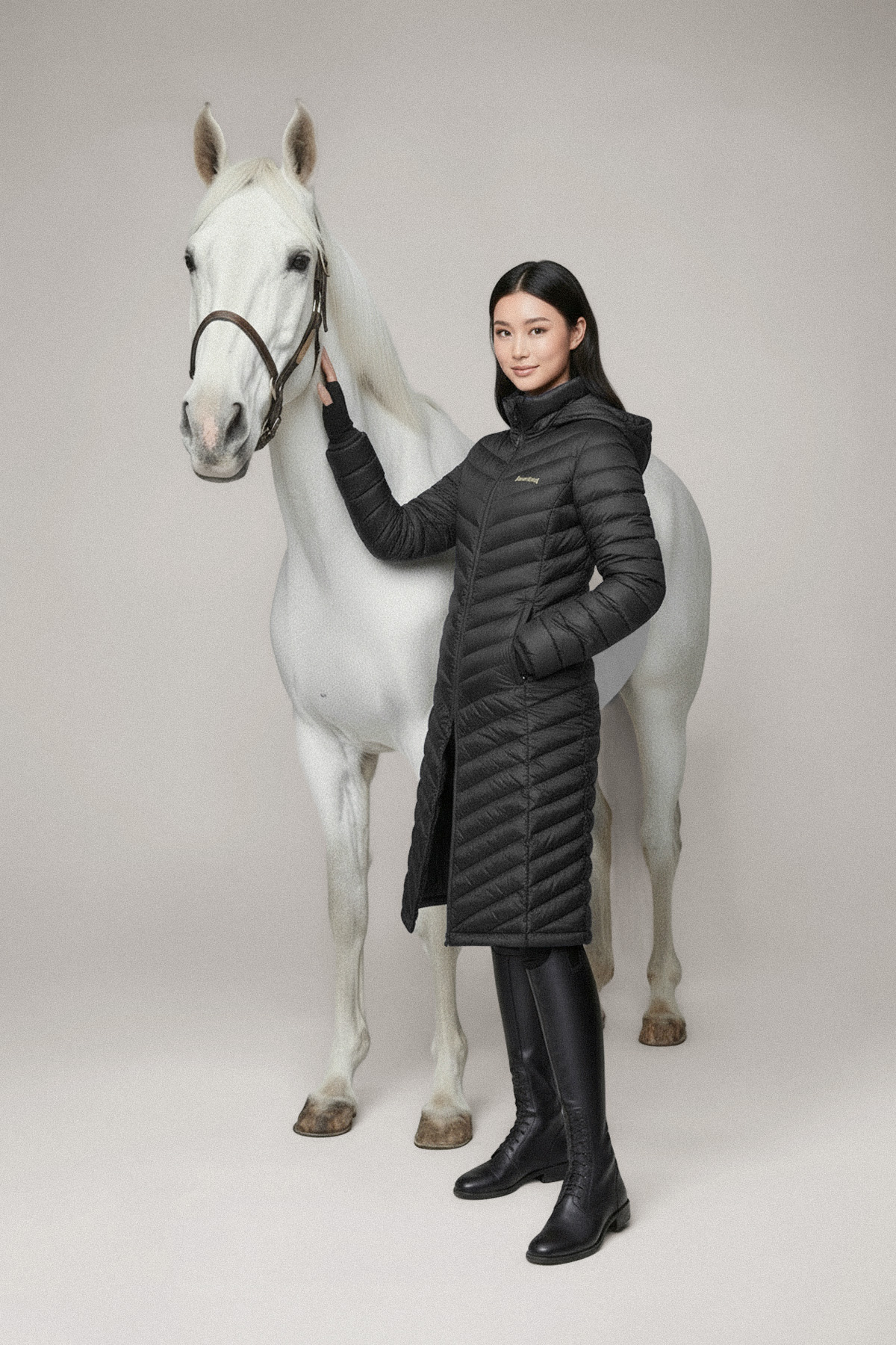 Pomme, Ingrid Jacket Long, Black