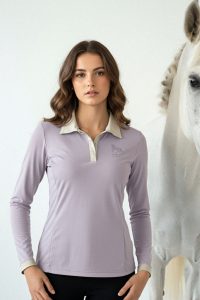 Pomme Jessie shirt Piké, Lavender/Cobblestone