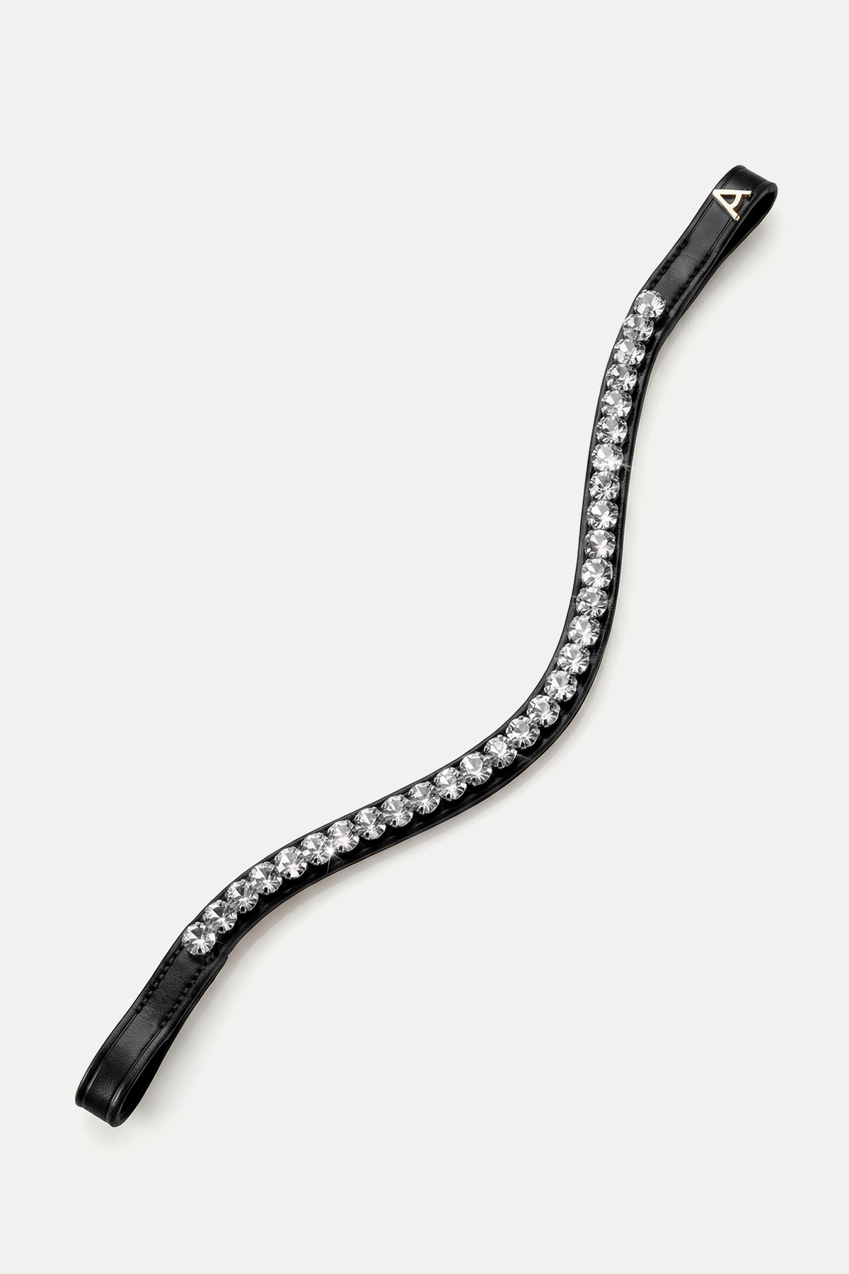 Amiko Browband Crystal Diamond Bent, Black