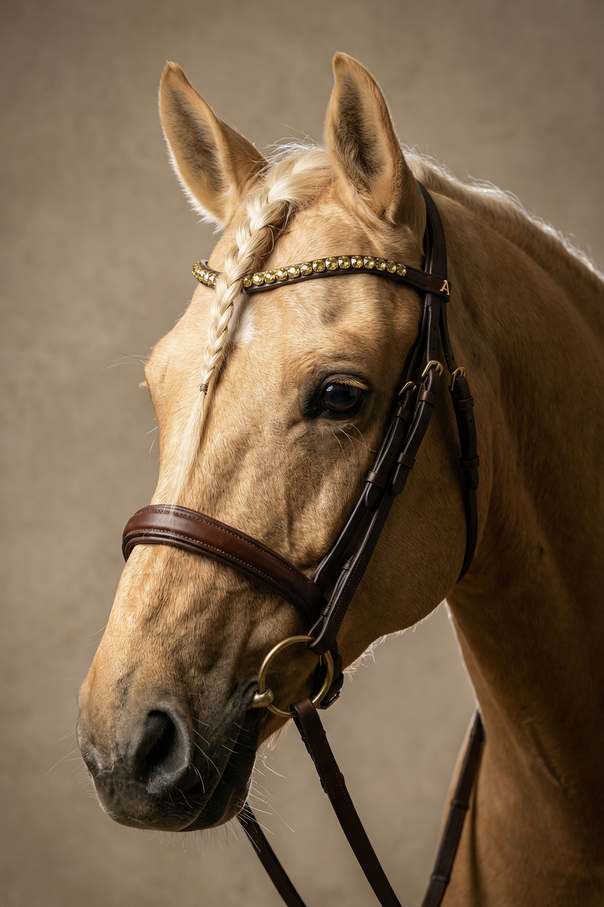 Amiko Browband Crystal Golden Bent, Havana Brown