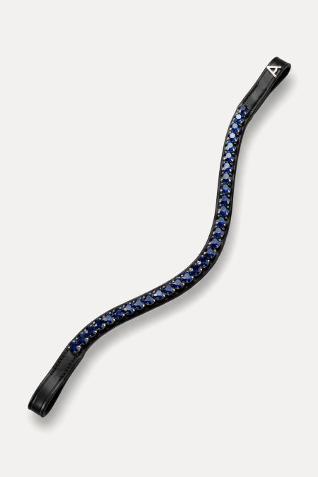 Amiko Frontband Crystal Ocean Blue Bent, Zwart