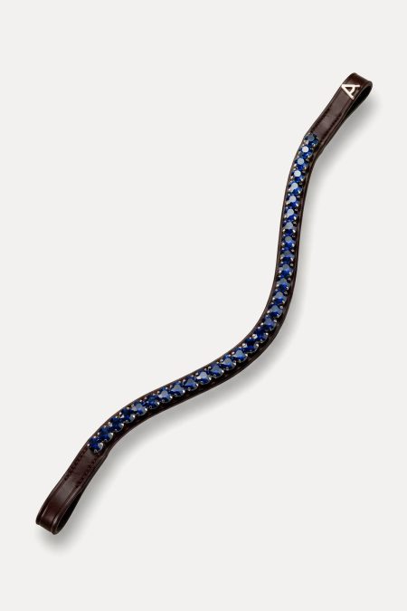 Amiko Stirnband Crystal Ocean Blue Bent, Havana Brown