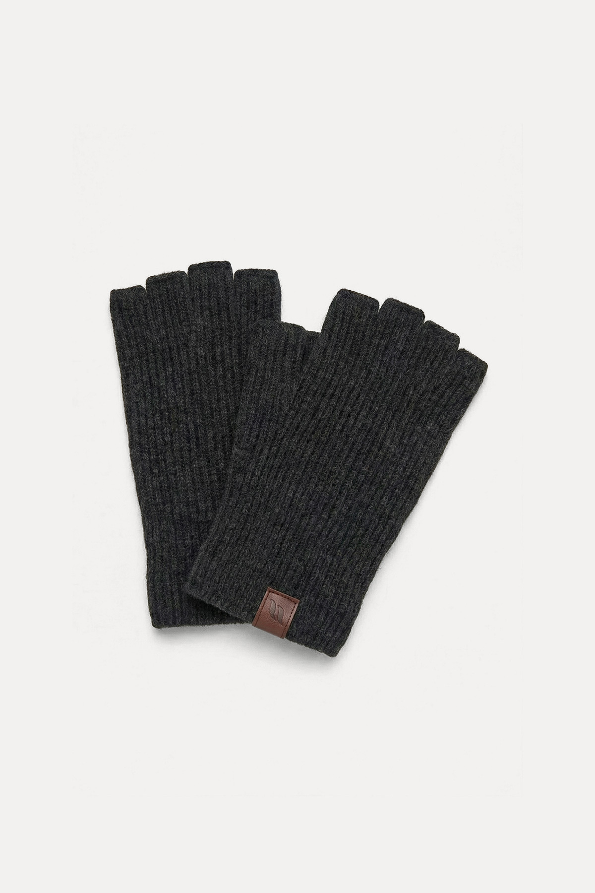 Back On Track, "Ash" Fingerless Gloves, Grey
