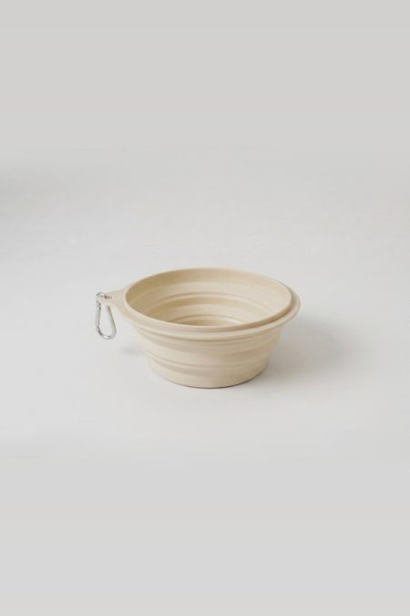 Amiko Dog Foldable Bowl, Creme