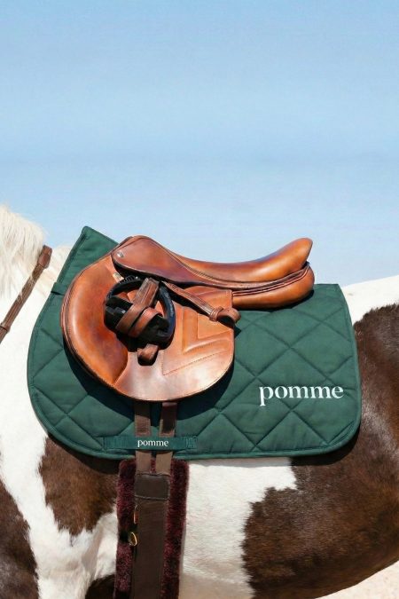 Pomme Saddle Pad Jump, Dark Green/Grossamer Green