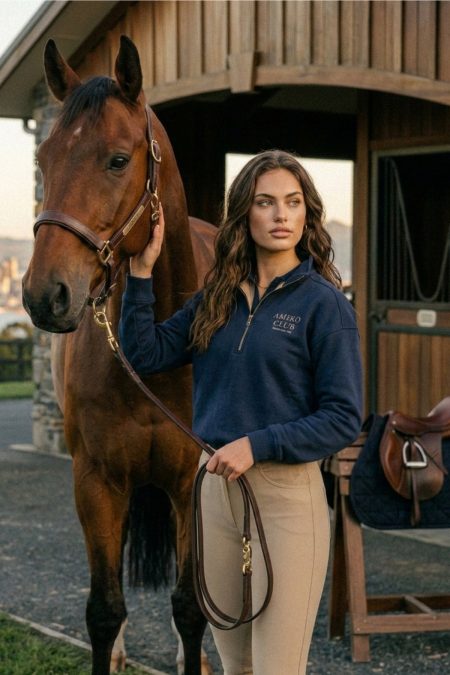 Amiko Gustav Half Zip, Dress Blue