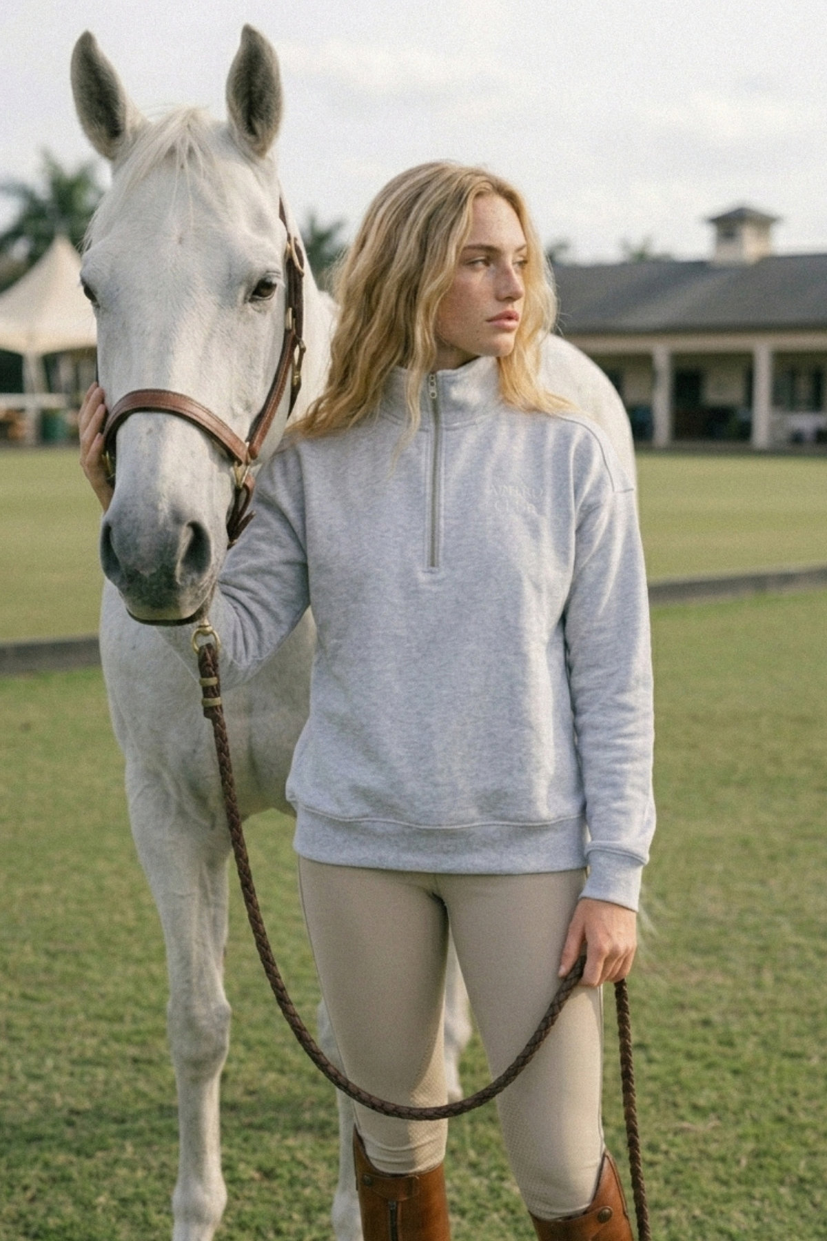 Amiko Gustav Half Zip, Grey Melange