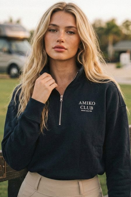 Amiko Gustav Half Zip, Black