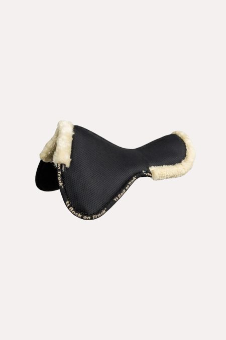 Back On Track, demi-coussin d'impact avec fourrure, noir
