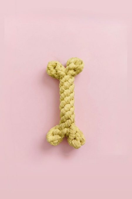 Amiko Dog Toy Bone, Yellow